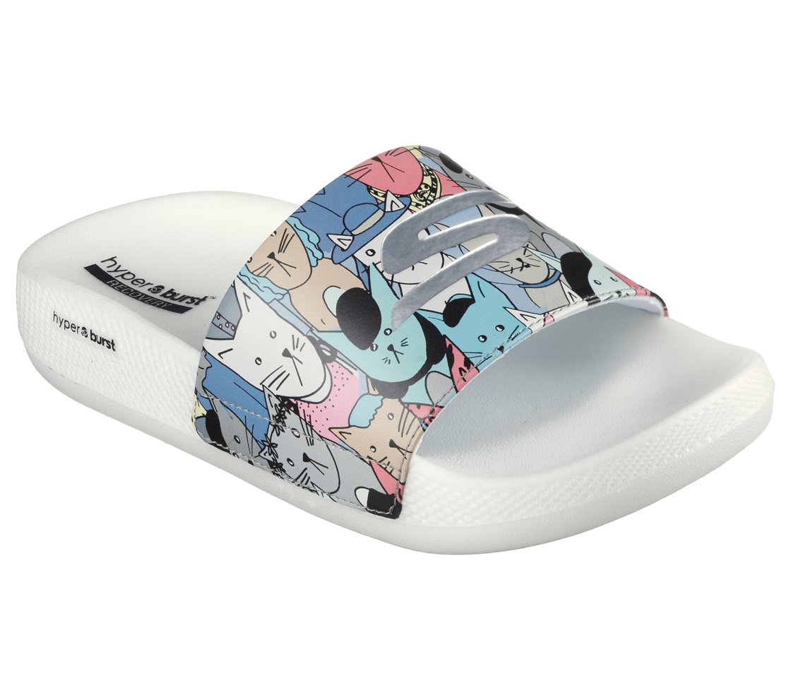 HYPER SLIDE - PAWSOME, WHITE/MULTI Footwear Right View