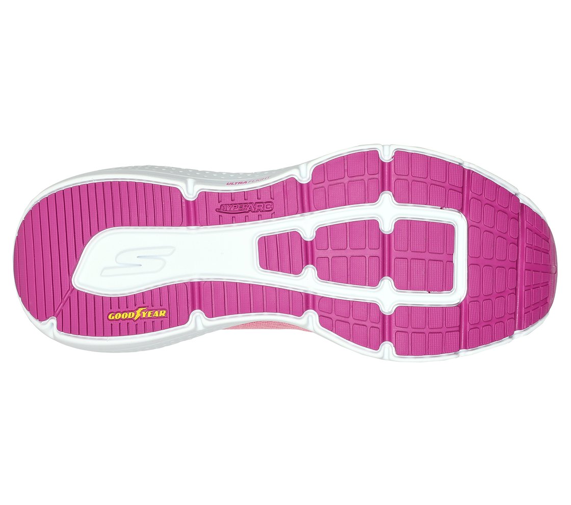GO RUN SUPERSONIC, PPINK Footwear Bottom View
