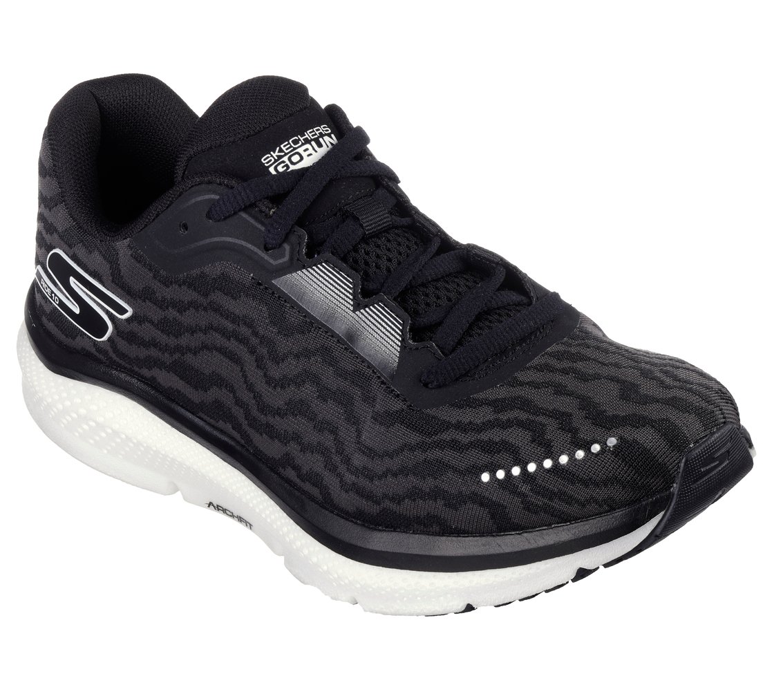 GO RUN RIDE 10, BLACK/WHITE Footwear Right View