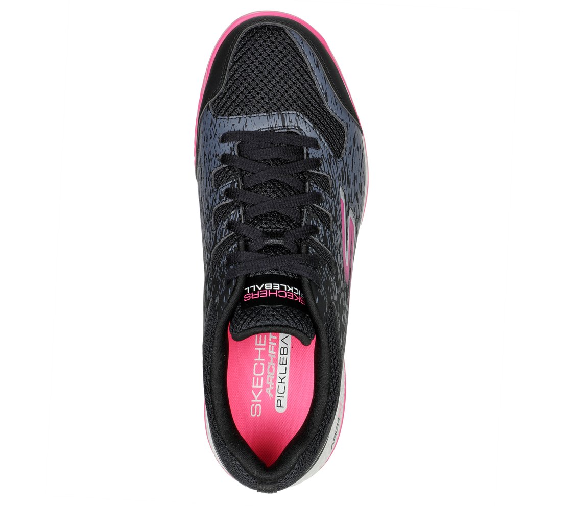 SKECHERS VIPER COURT- PICKLEBALL, BLACK Footwear Top View