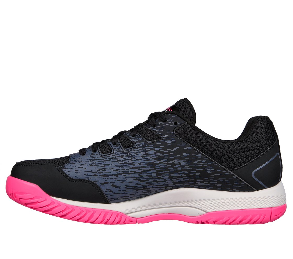 SKECHERS VIPER COURT- PICKLEBALL, BLACK Footwear Left View
