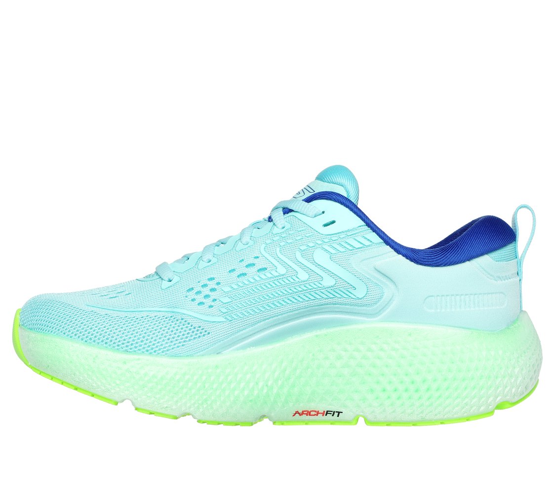 GO RUN MAX ROAD 6, BLUE/LIME Footwear Left View
