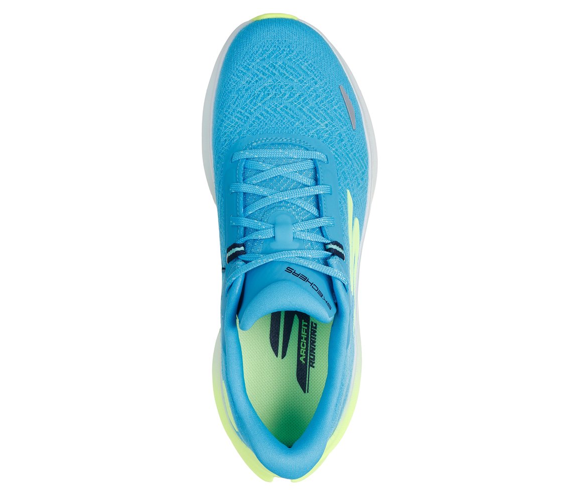 SKECHERS AERO SPARK, BLUE/LIME Footwear Top View