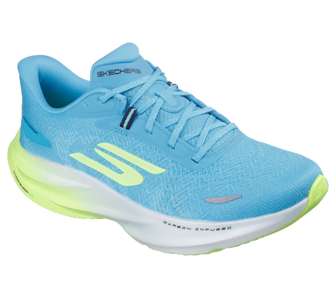 SKECHERS AERO SPARK, BLUE/LIME Footwear Right View