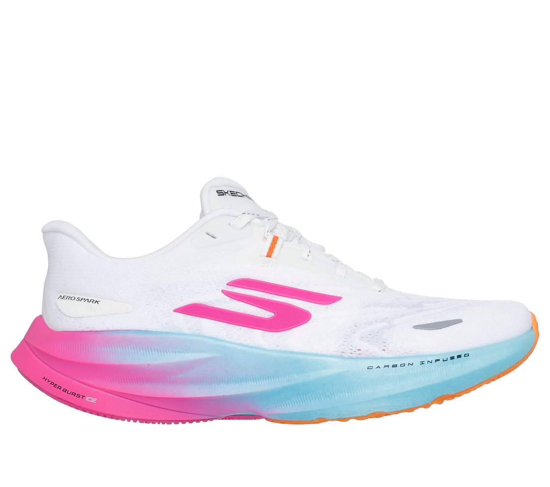 SKECHERS AERO SPARK, WHITE/MULTI Footwear Lateral View