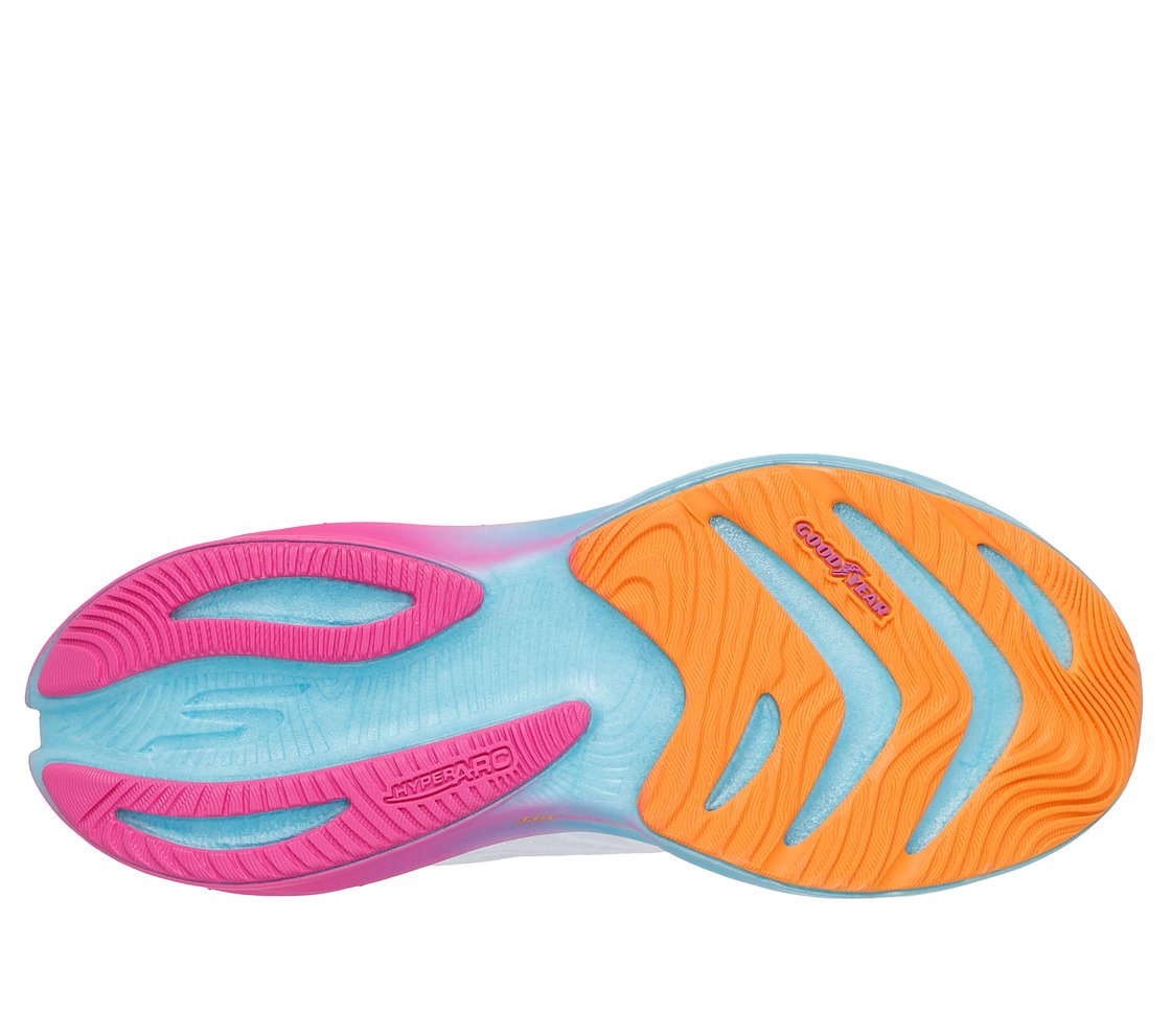 SKECHERS AERO SPARK, WHITE/MULTI Footwear Bottom View