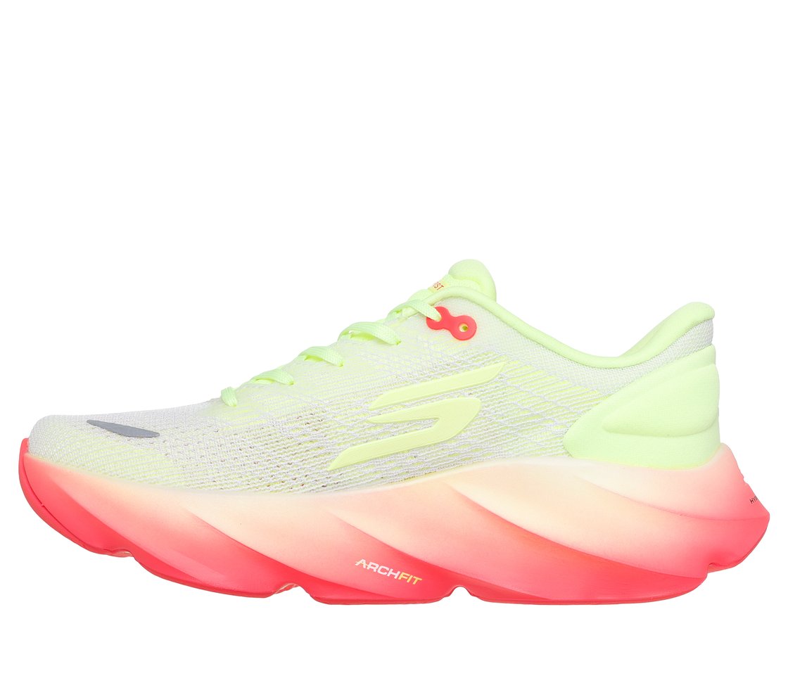 SKECHERS AERO BURST, WHITE YELLOW Footwear Left View