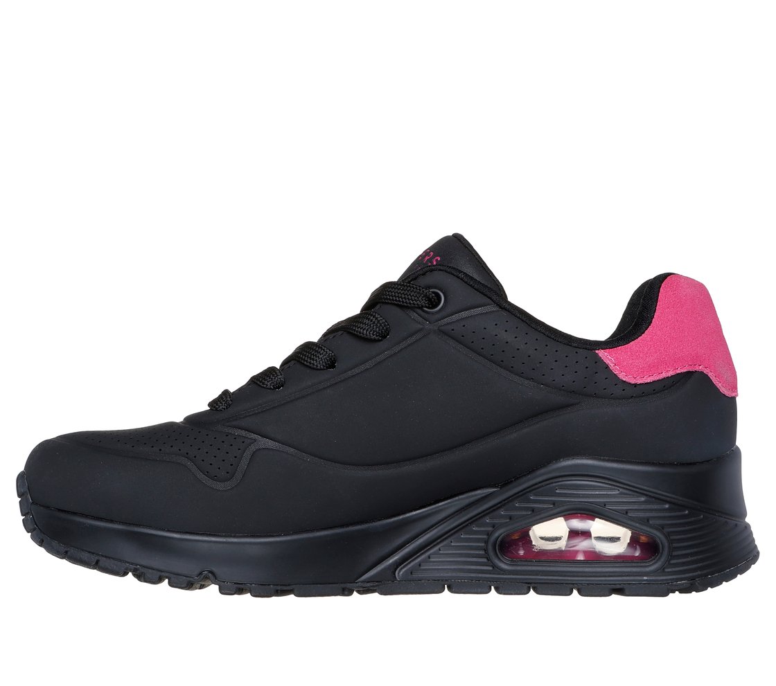 UNO - POP BACK, BLACK/HOT PINK Footwear Left View