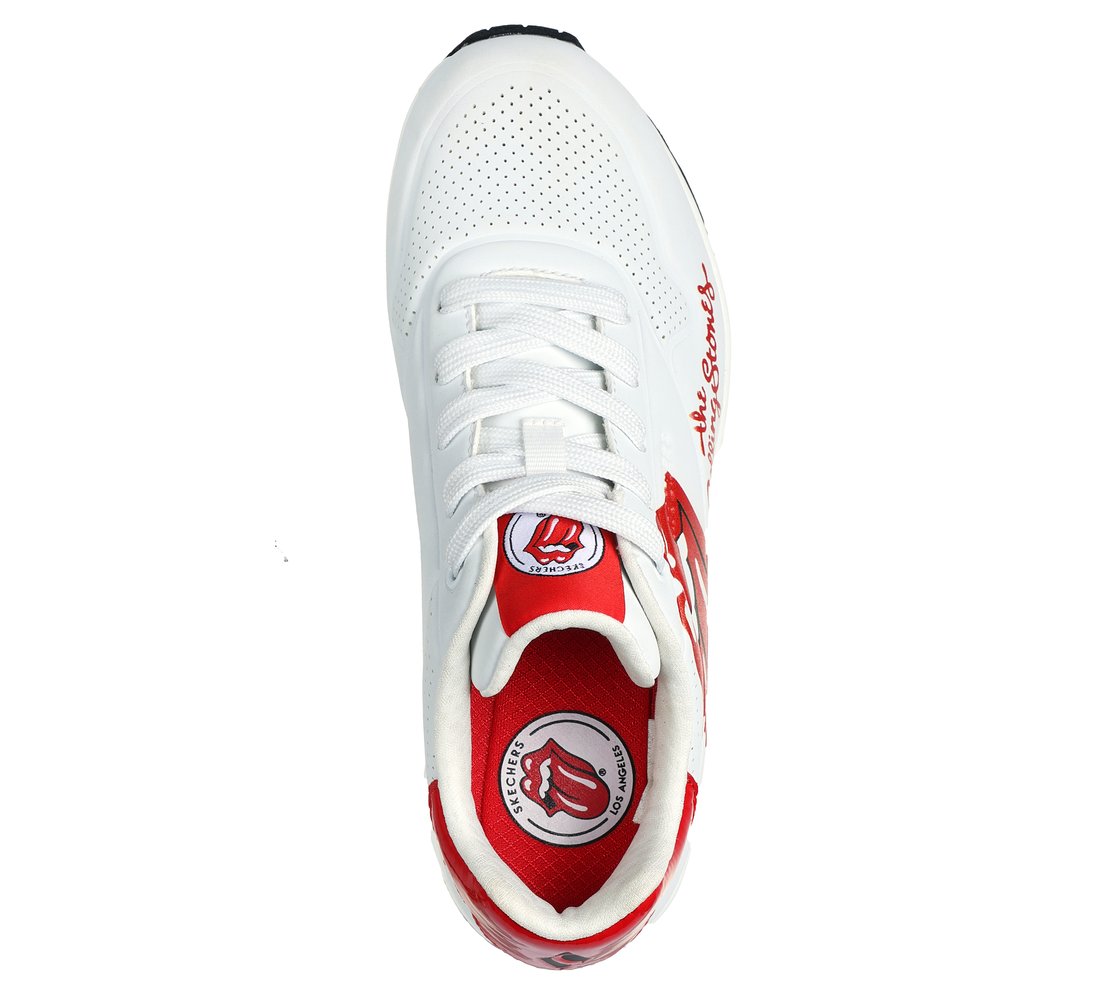 Uno - Rolling Stones Single, WHITE/RED Footwear Top View