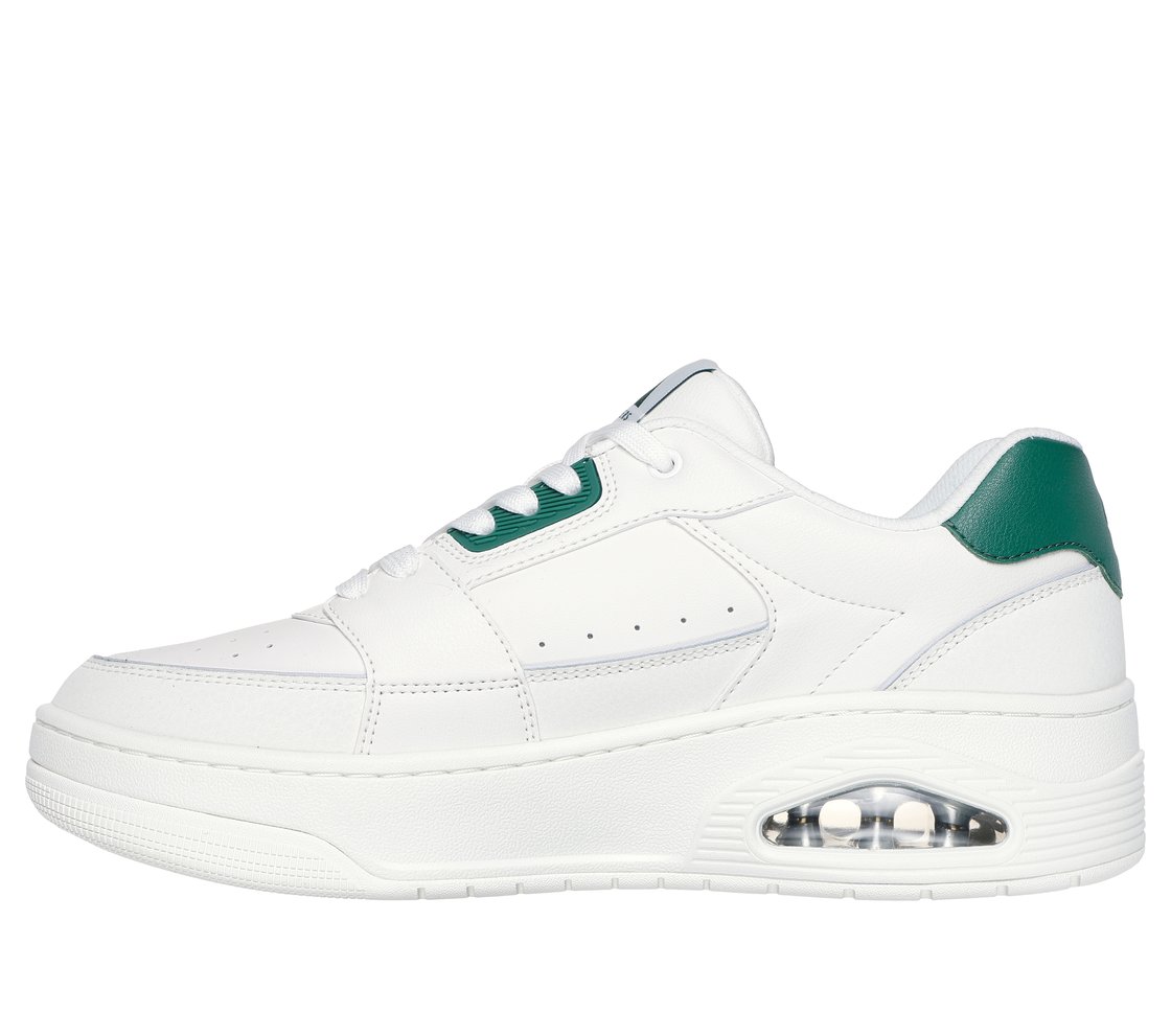 UNO COURT - LOW-POST, WWHITE/GREEN Footwear Left View