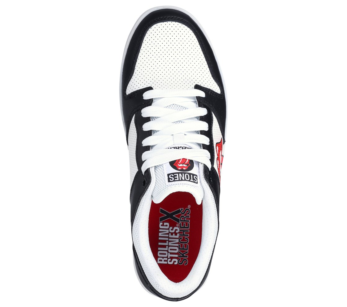 Rolling Stones: Classic Cup - Euro Lick, BLACK/WHITE Footwear Top View
