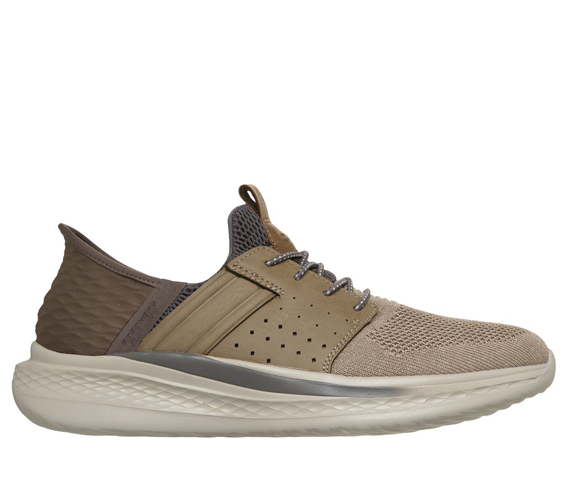 SKECHERS SLIP-INS RF: SLADE - OCON, TTAUPE Footwear Lateral View