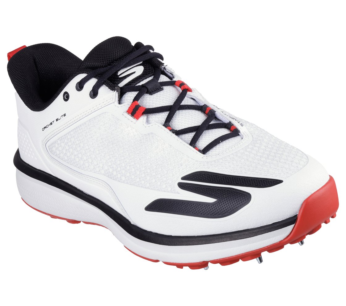 CRICKET ELITE, WHITE/BLACK/YELLOW Footwear Right View