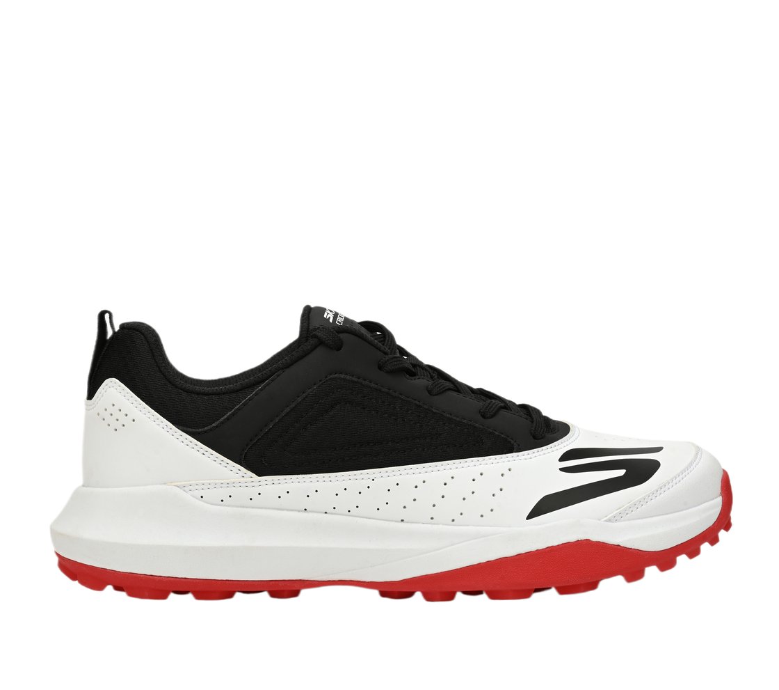 CRICKET TURF, WHITE/BLACK/RED Footwear Lateral View