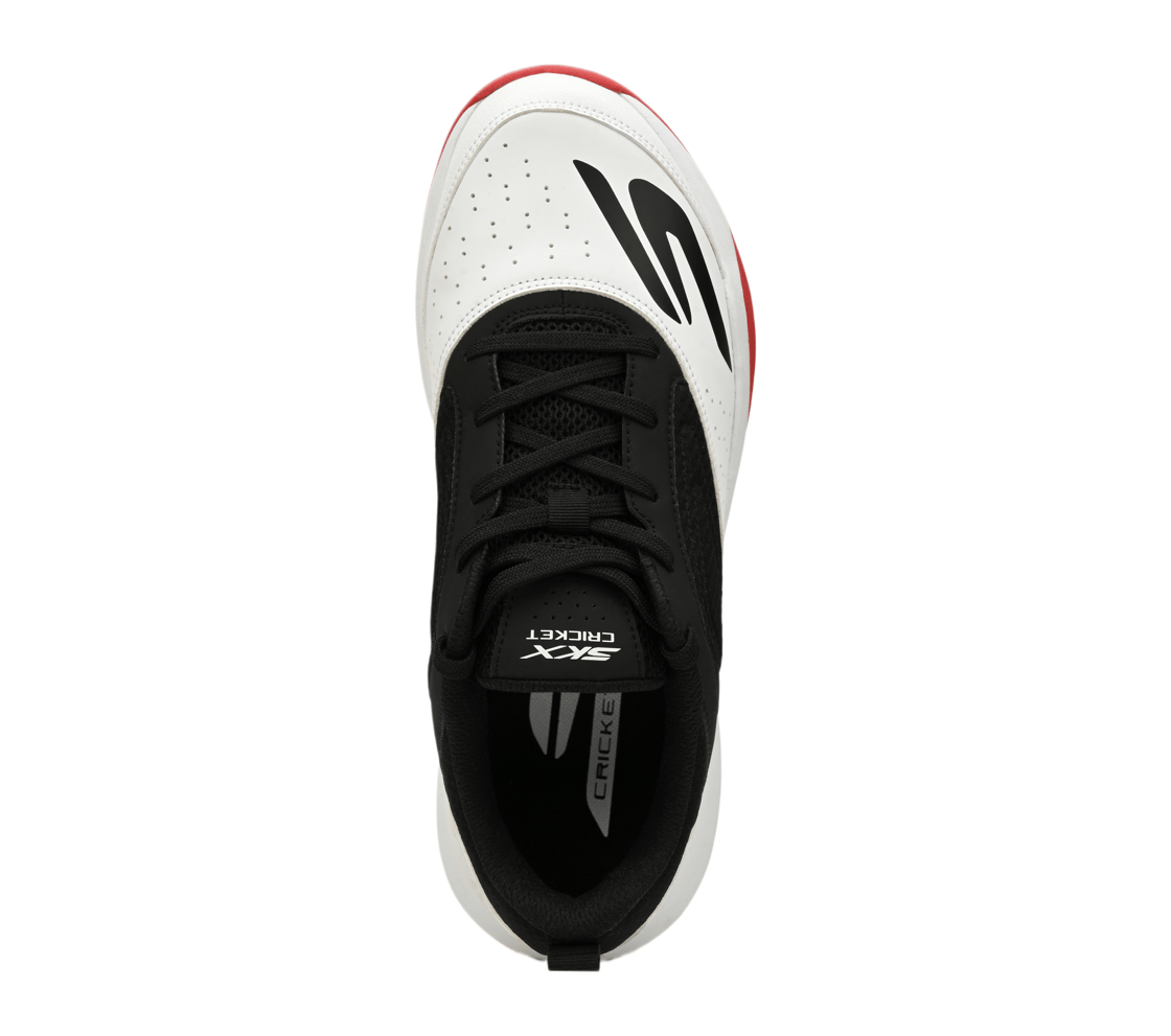 CRICKET TURF, WHITE/BLACK/RED Footwear Top View