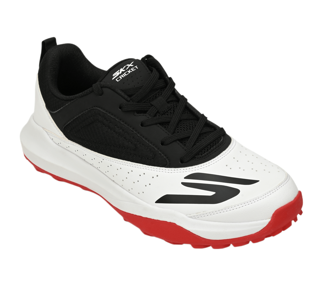 CRICKET TURF, WHITE/BLACK/RED Footwear Right View