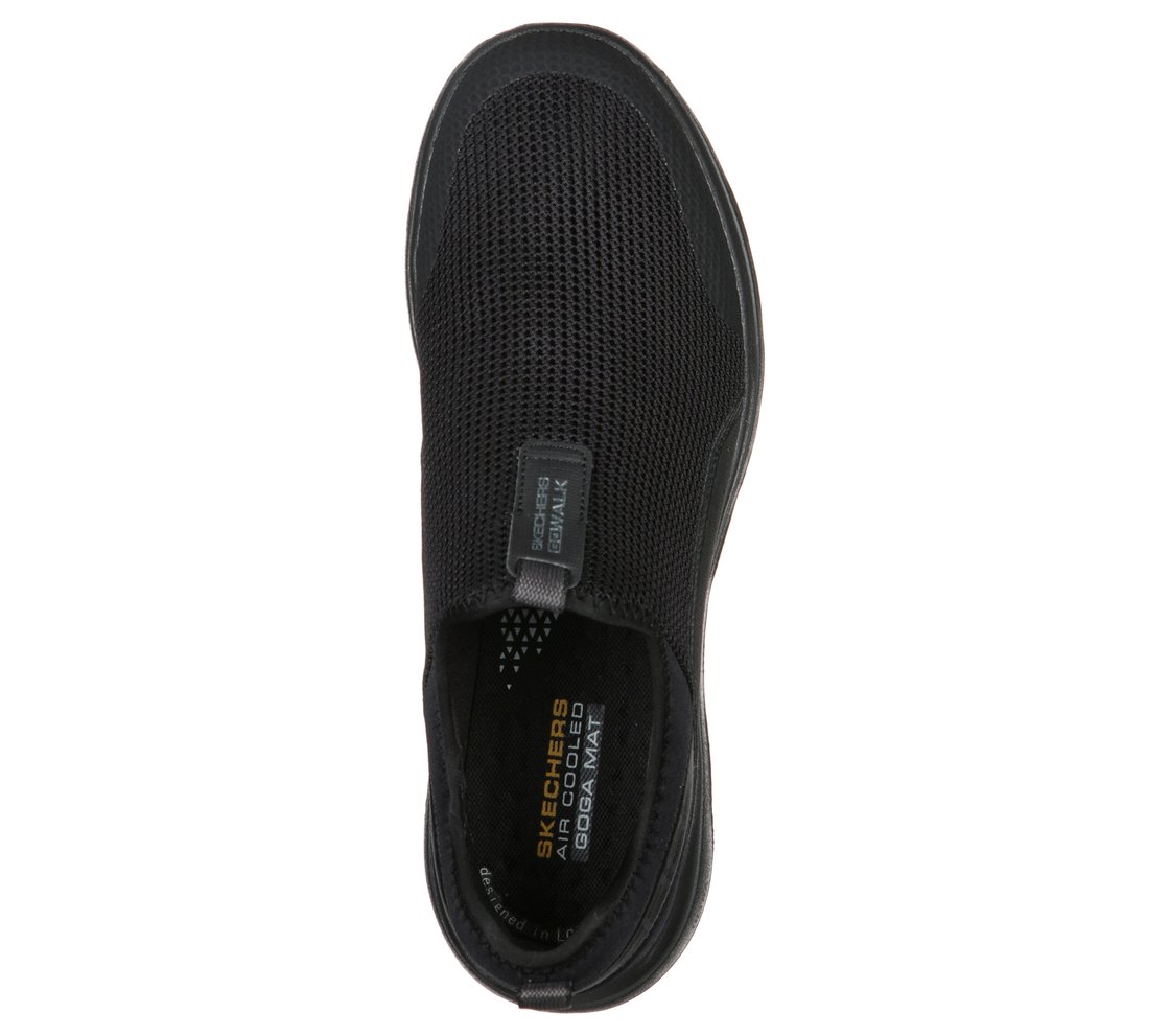 GO WALK 5 - DOWNDRAFT, BLACK/CHARCOAL Footwear Top View