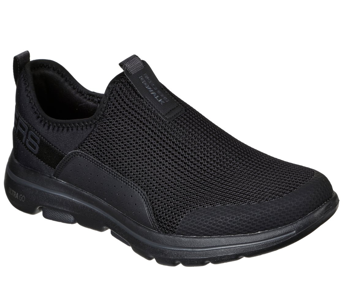 GO WALK 5 - DOWNDRAFT, BLACK/CHARCOAL Footwear Right View