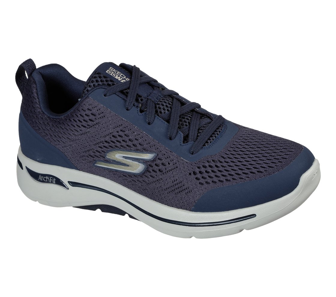 GO WALK ARCH FIT-IDYLLIC, NAVY/GOLD Footwear Right View