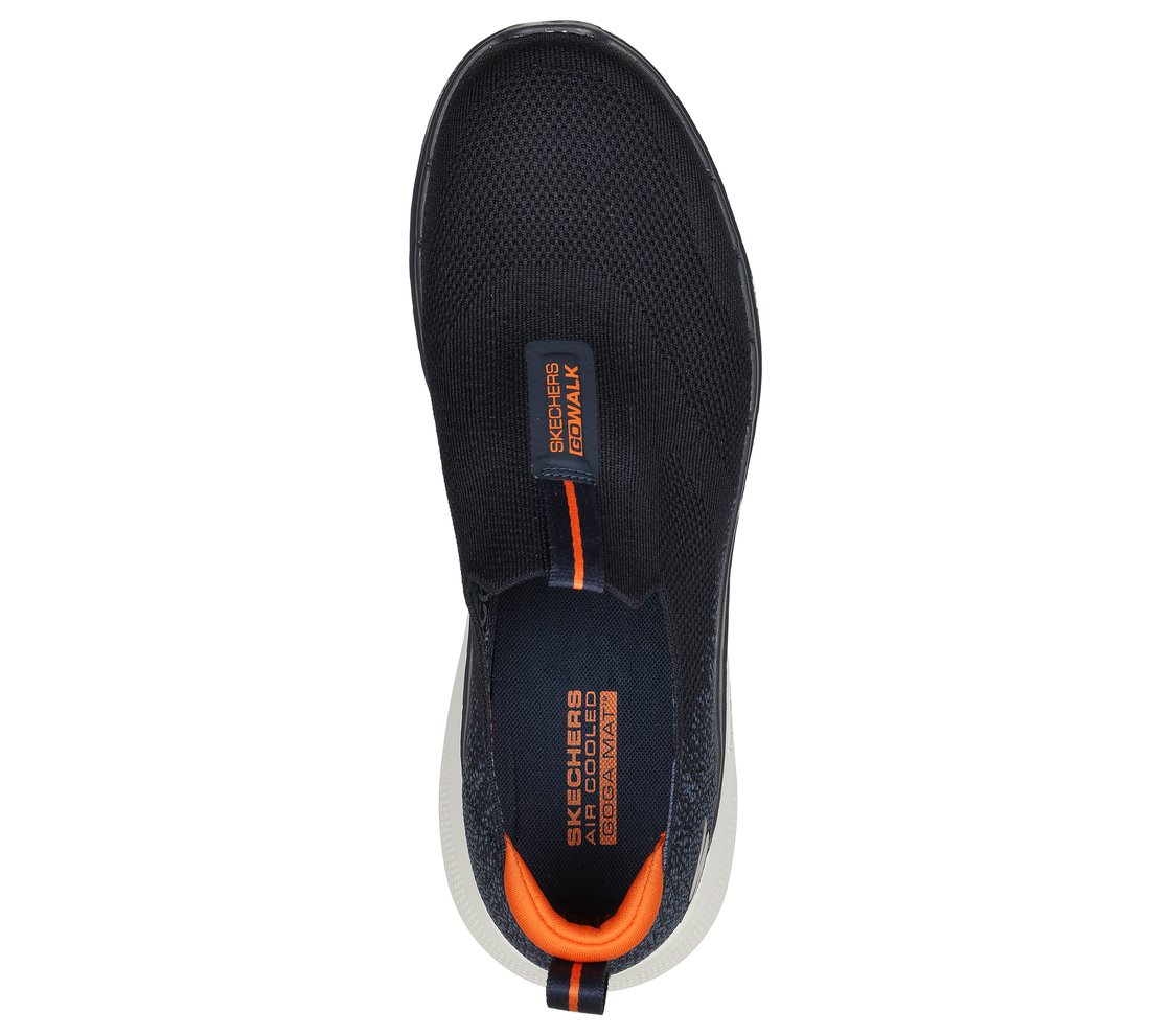 GO WALK 6, NAVY/ORANGE Footwear Top View