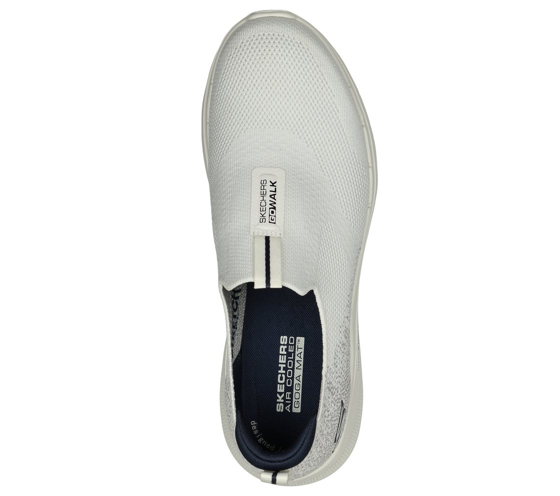 GO WALK 6, WHITE/NAVY Footwear Top View