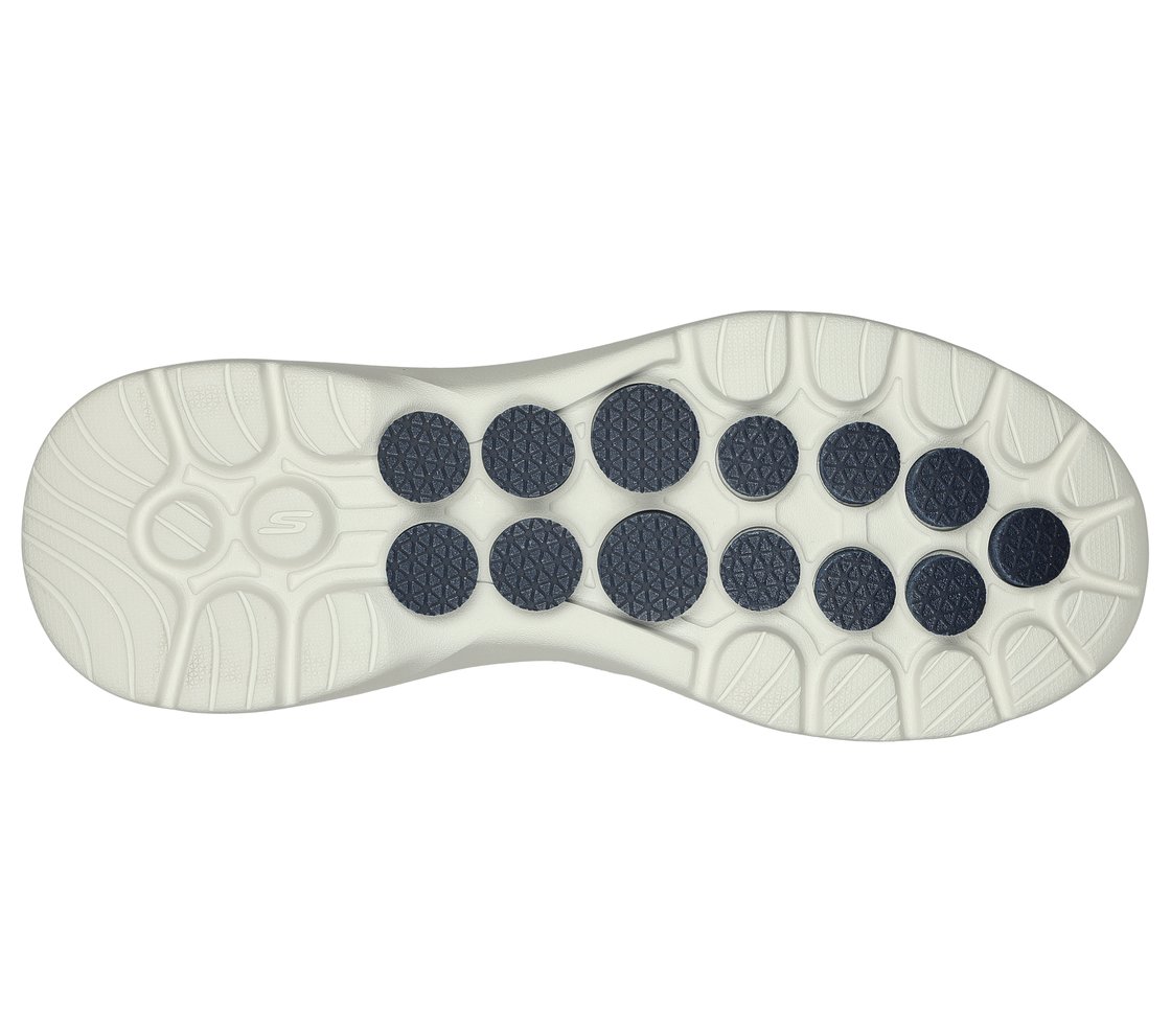 GO WALK 6, WHITE/NAVY Footwear Bottom View