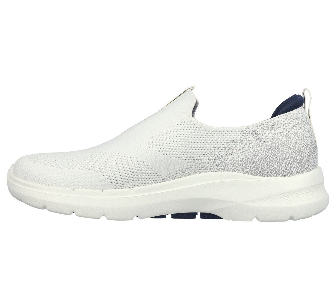 GO WALK 6, WHITE/NAVY Footwear Left View