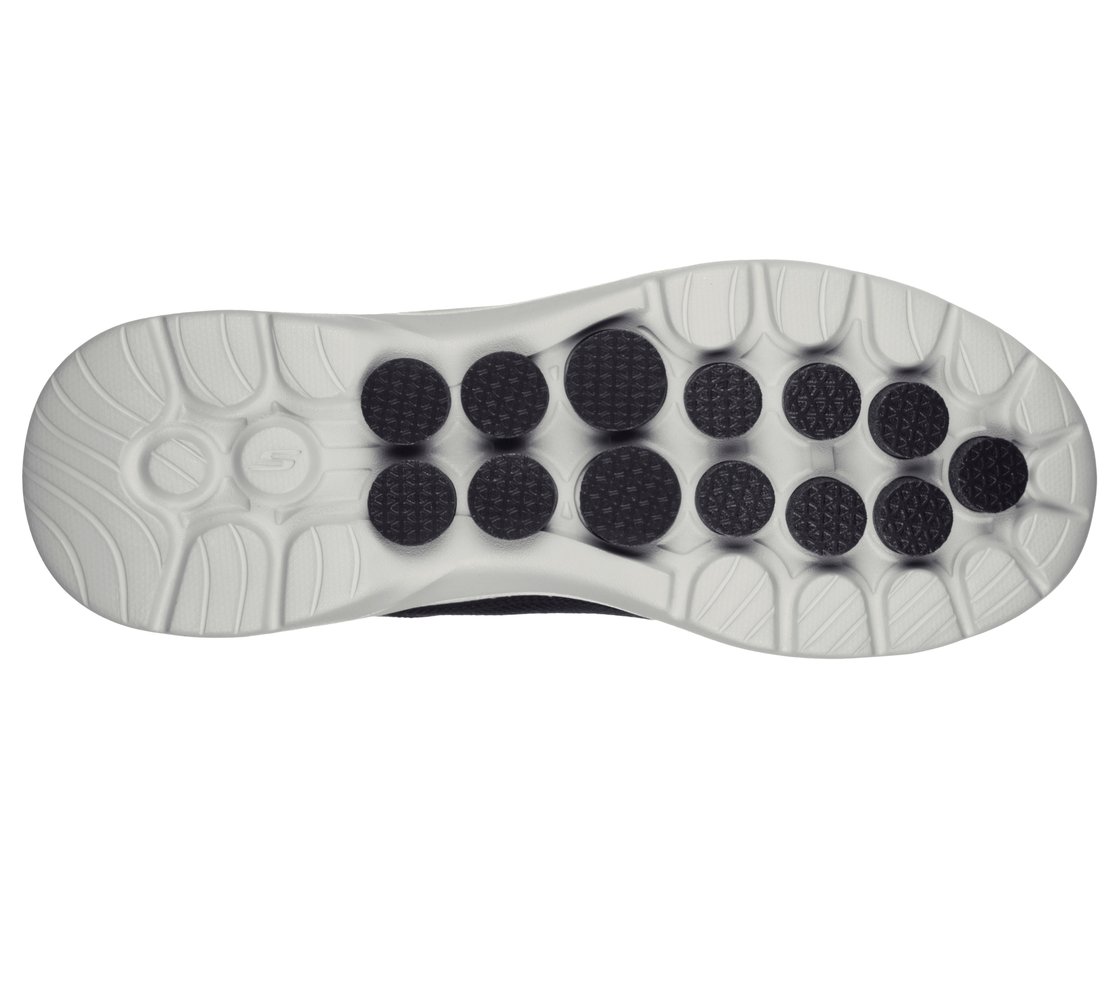 GO WALK 6 - COMPETE, BLACK/GREY Footwear Bottom View