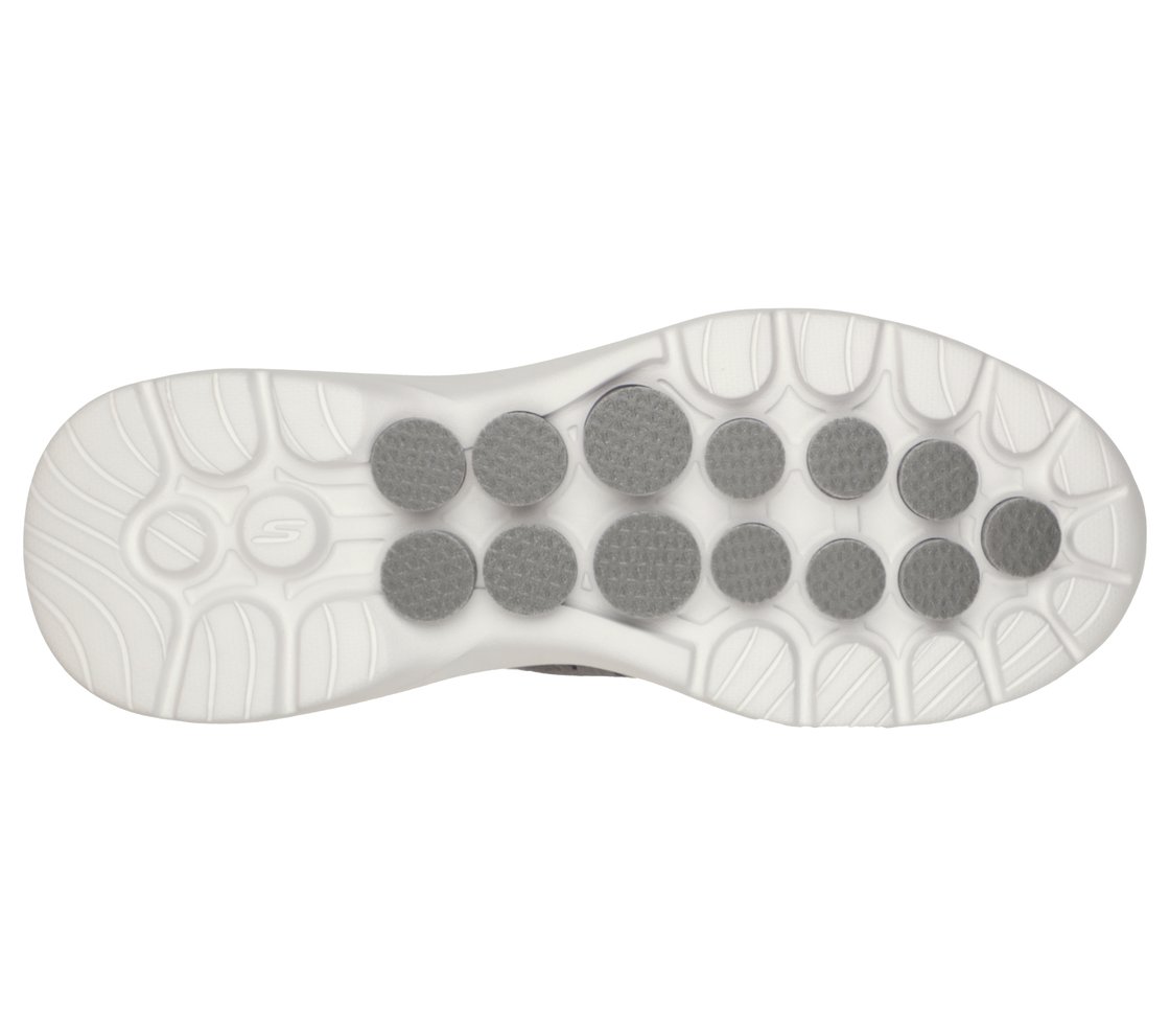 GO WALK 6, GREY/RED Footwear Bottom View