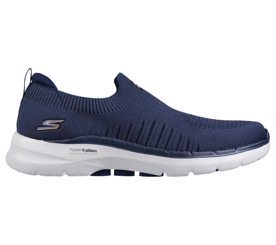 GO WALK 6, NAVY/ORANGE Footwear Lateral View