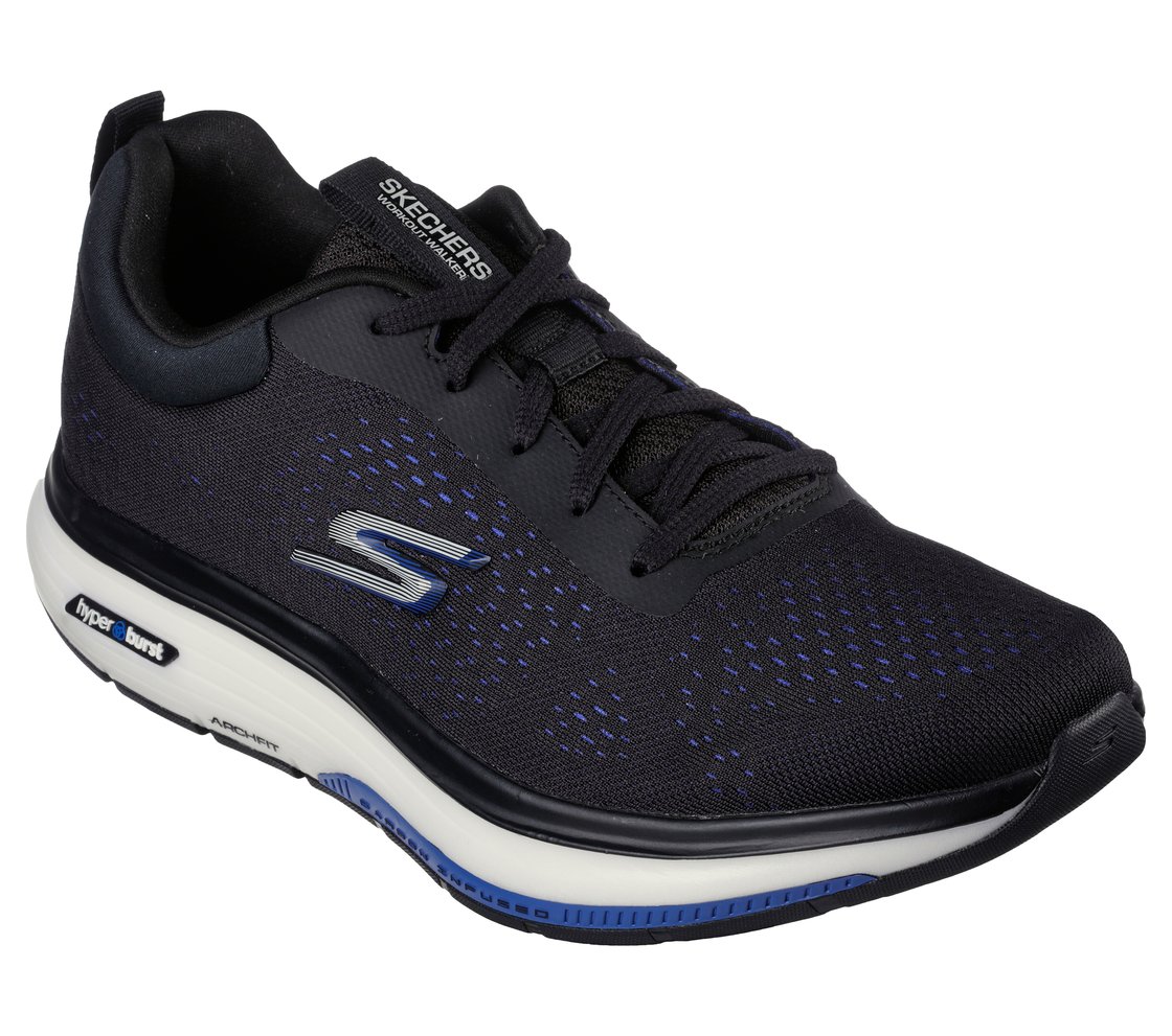 GO WALK WORKOUT WALKER-OUTPAC, BLACK/BLUE Footwear Right View