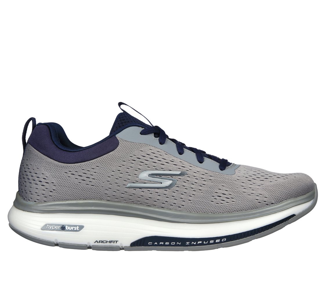GO WALK WORKOUT WALKER-OUTPAC, GREY/NAVY Footwear Lateral View