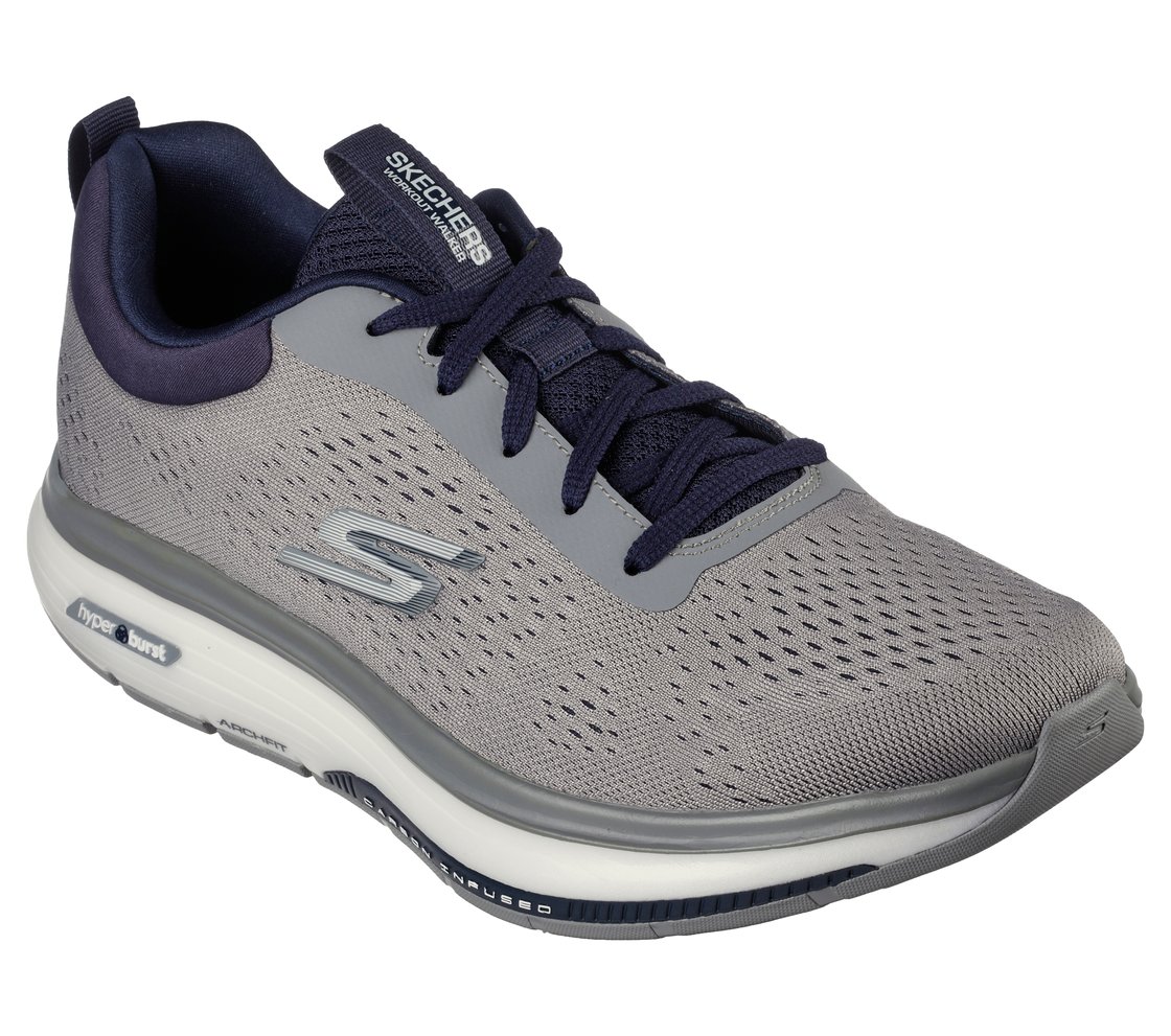 GO WALK WORKOUT WALKER-OUTPAC, GREY/NAVY Footwear Right View