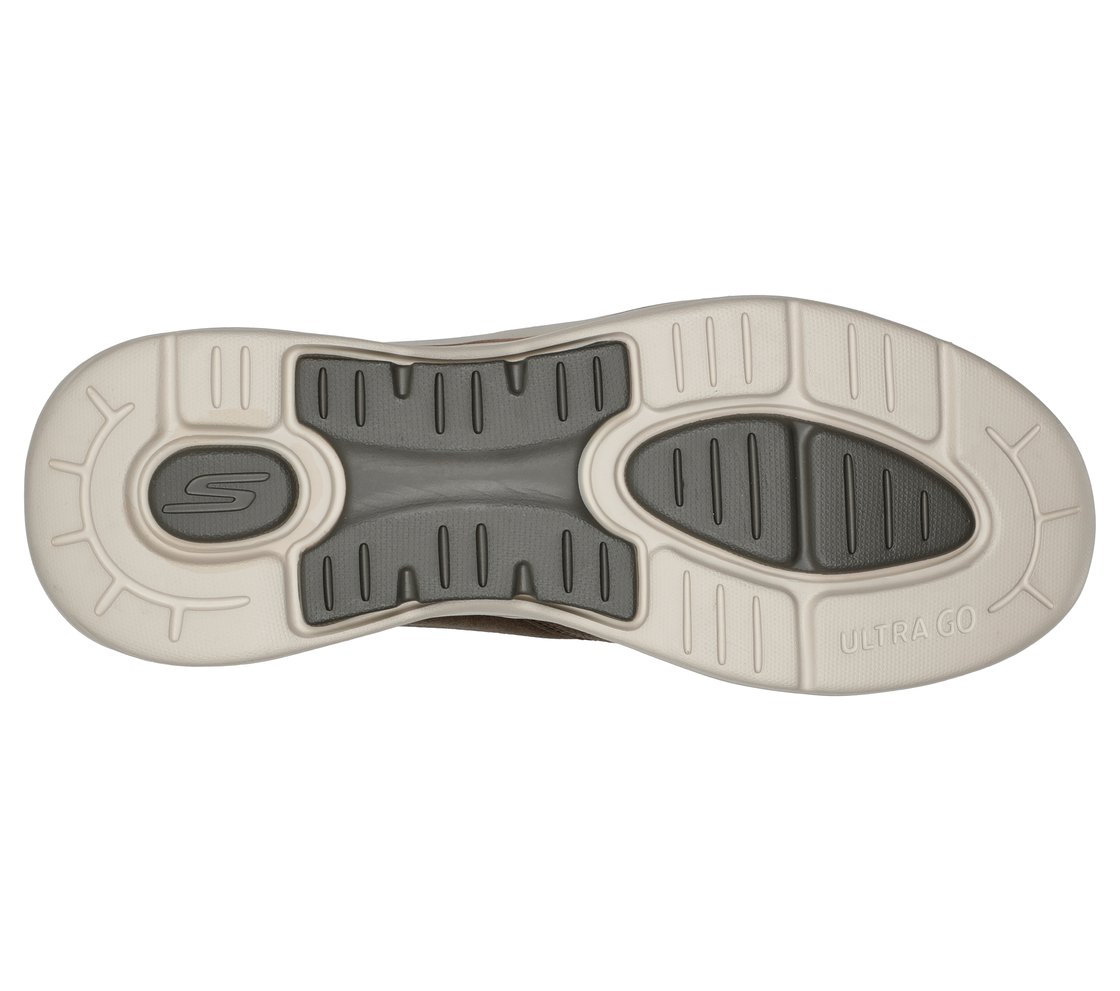 Skechers Taupe Go Walk Arch Fit Seude Stor Walking Shoes For Men