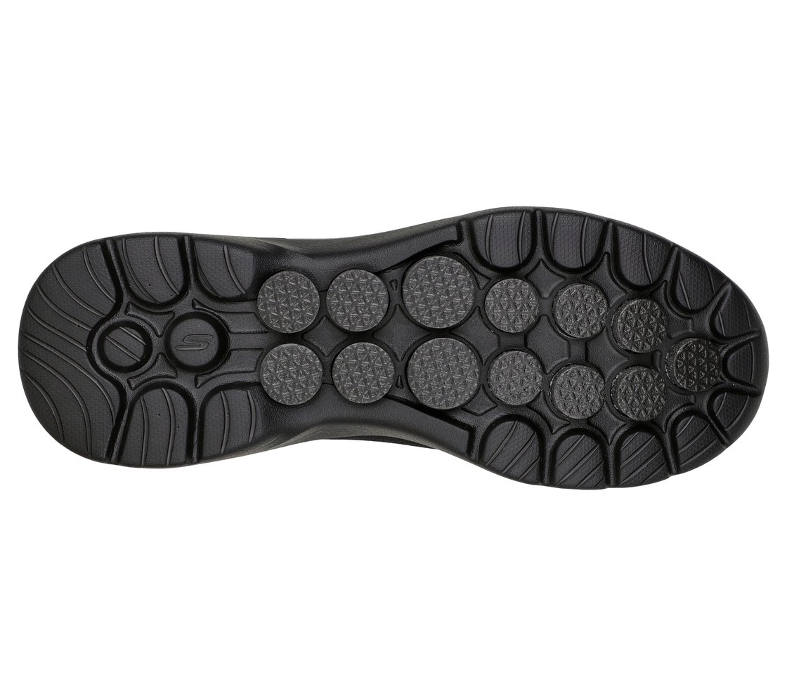 GO WALK 6 - ROCA, BBLACK Footwear Bottom View