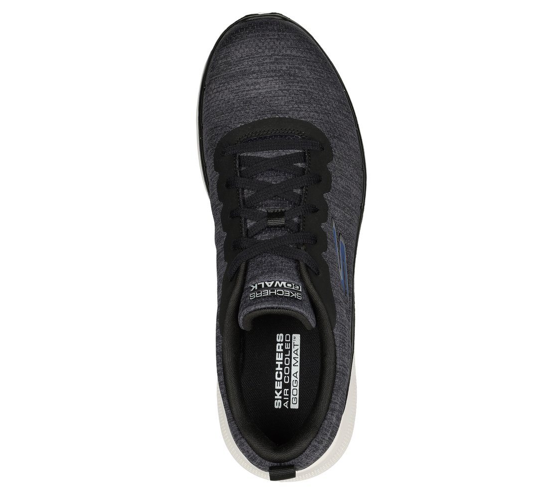GO WALK 6 - TUESDAY, BLACK/BLUE Footwear Top View