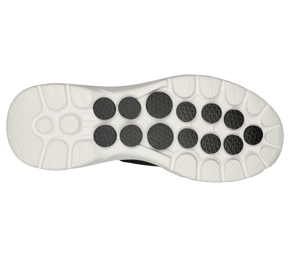 GO WALK 6 - EASY ON, BLACK Footwear Bottom View