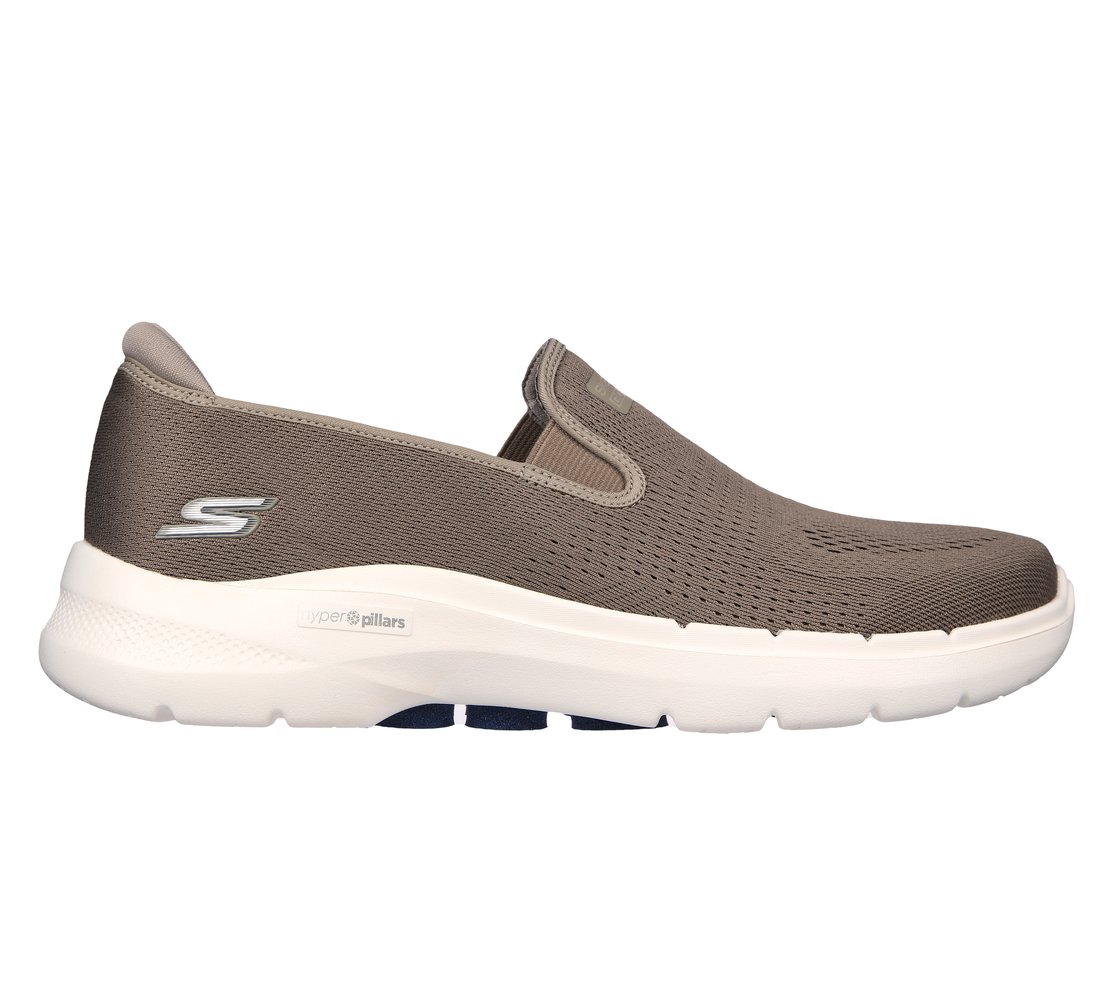 GO WALK 6, TAUPE/NAVY Footwear Right View