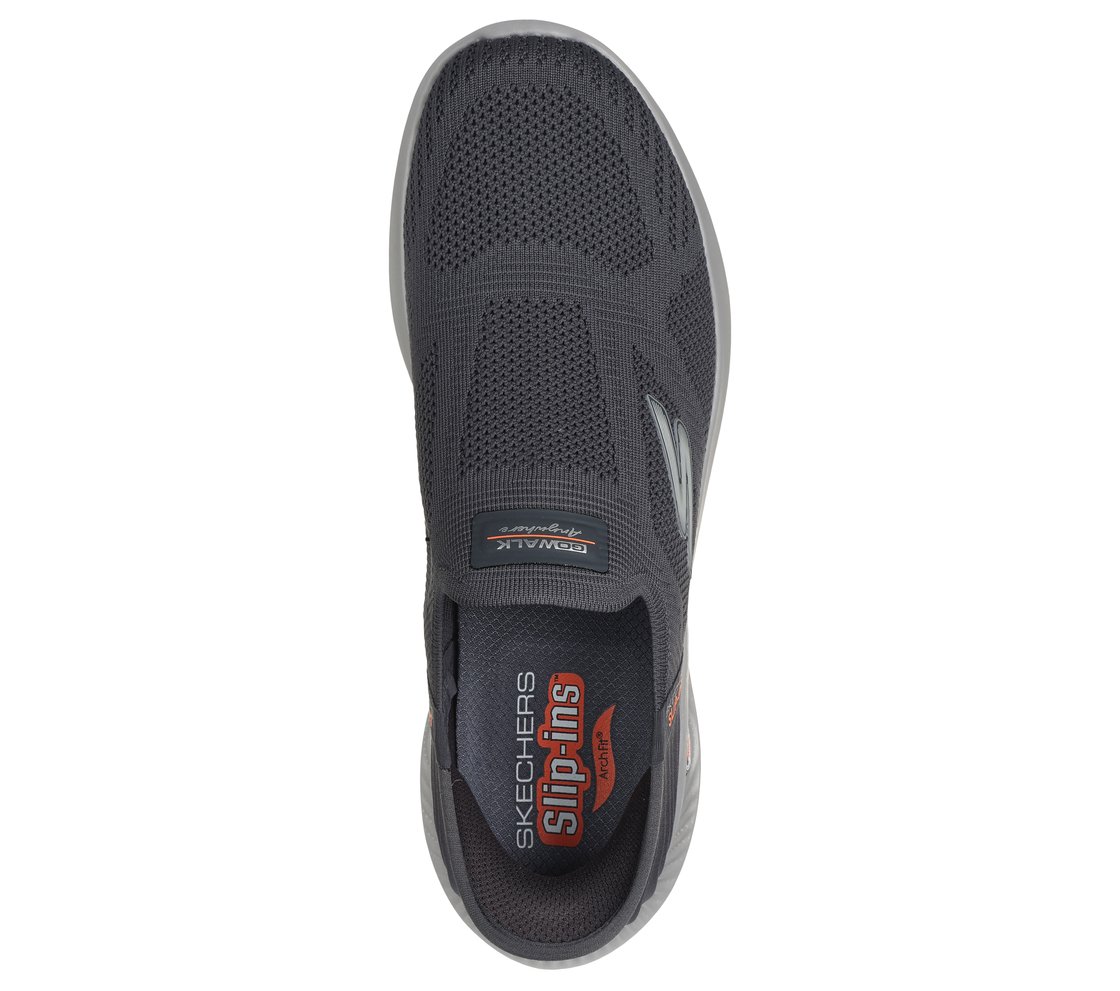 GO WALK ANYWHERE - THE TOURIS, CHARCOAL Footwear Top View