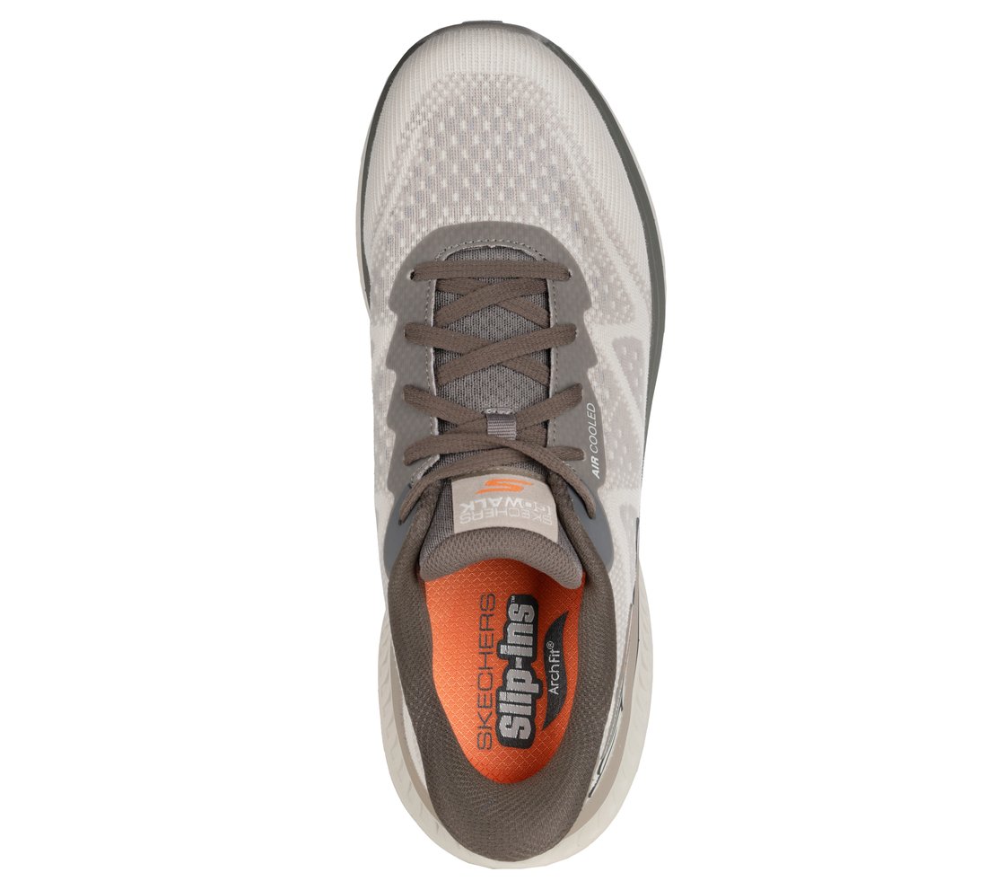 GO WALK MAX CUSHIONING ARCH F, TAUPE Footwear Top View