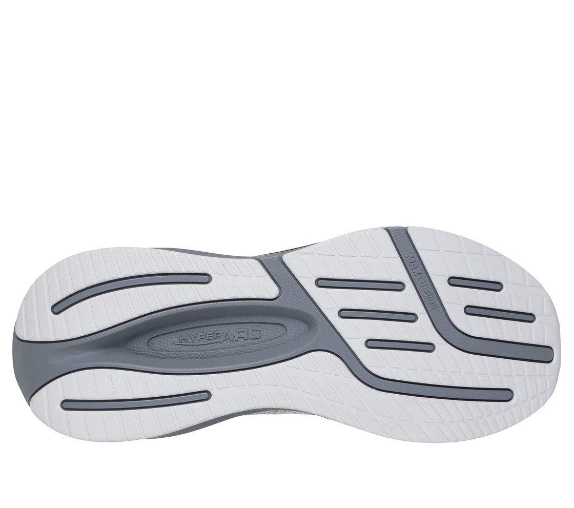 GO WALK MAX CUSHIONING ARCH F, GRAY/CHARCOAL Footwear Bottom View