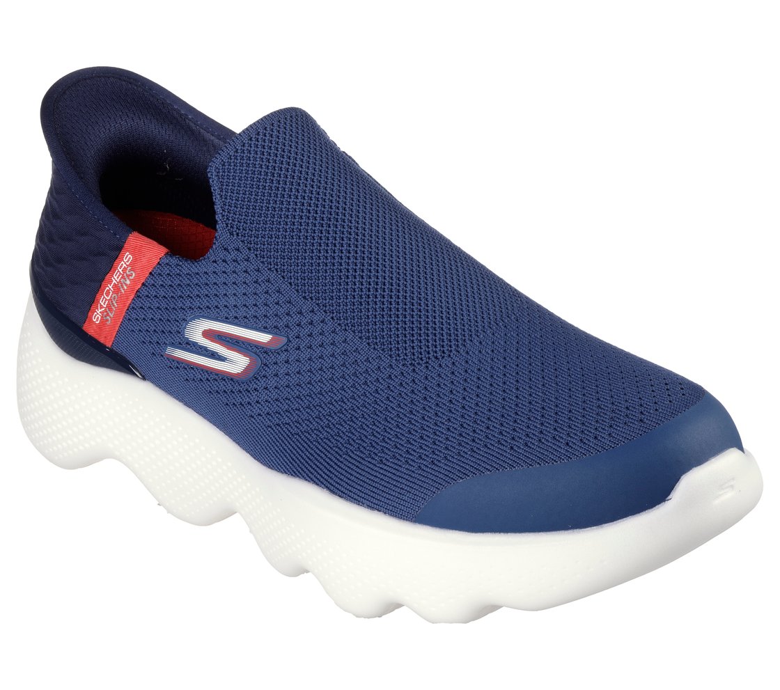 Skechers Slip-ins: GO WALK Massage Fit - Current, NAVY/RED Footwear Right View