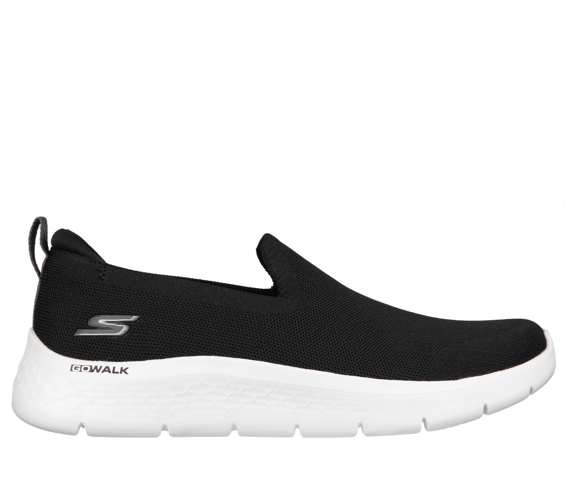 GO WALK FLEX, BLACK/WHITE Footwear Lateral View