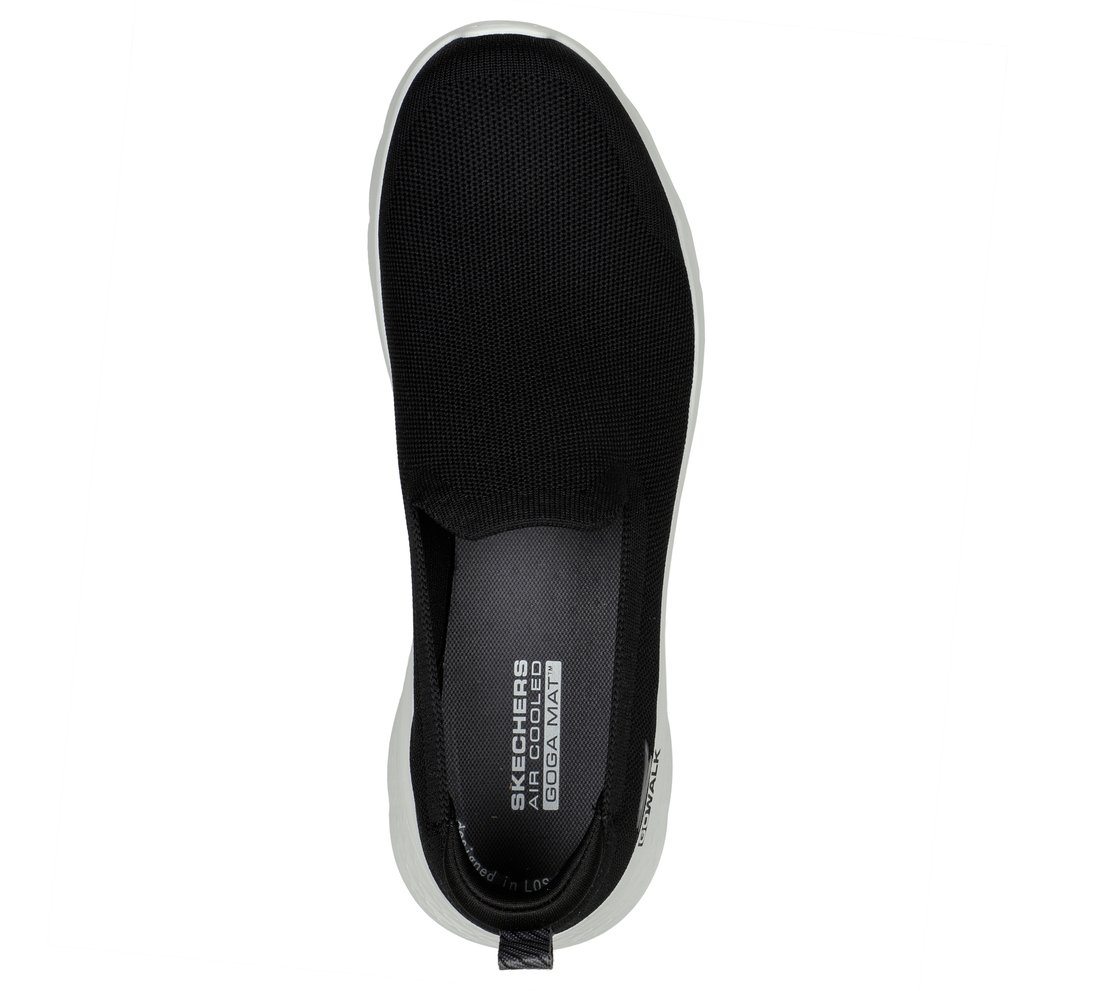 GO WALK FLEX, BLACK/WHITE Footwear Top View