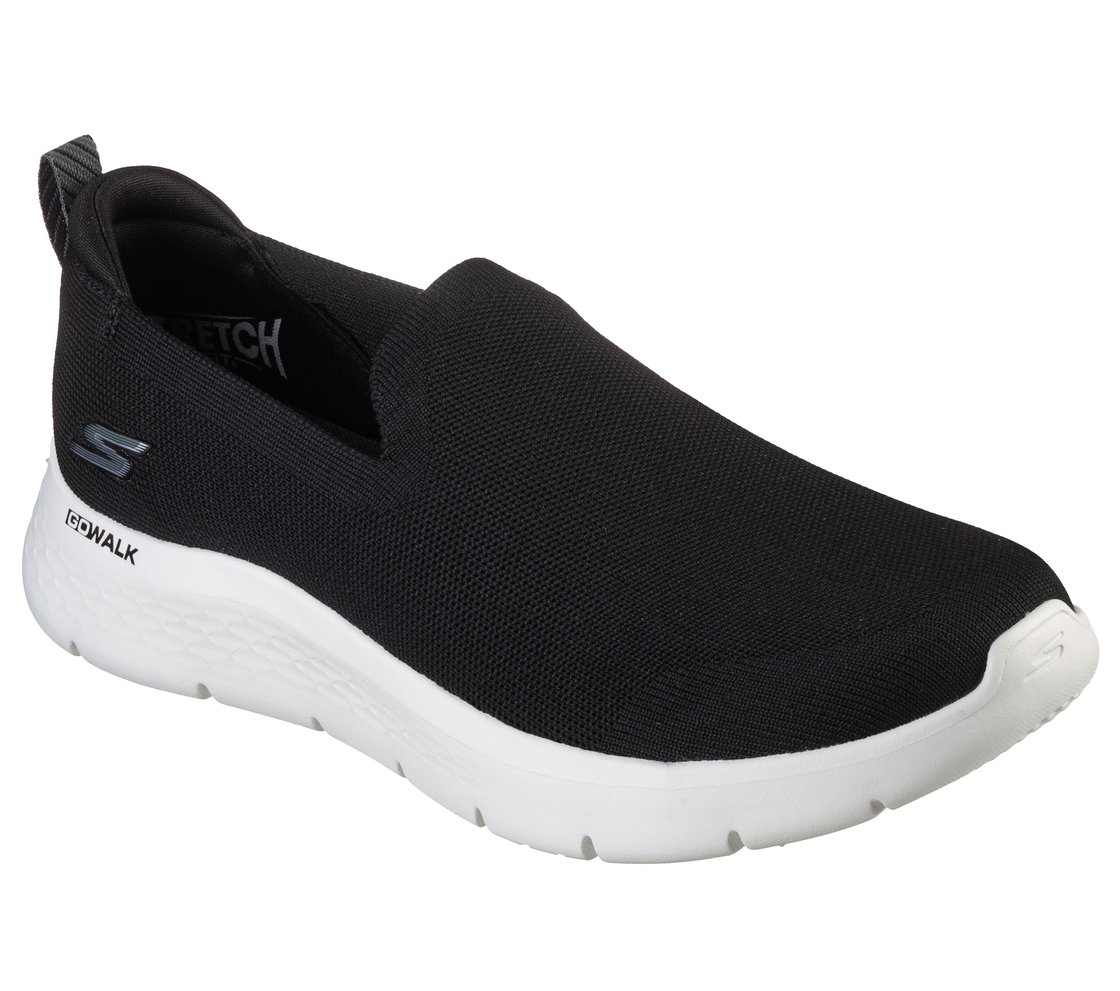 GO WALK FLEX, BLACK/WHITE Footwear Right View