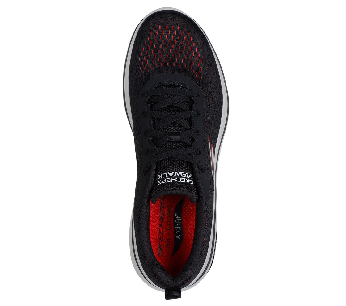 GO WALK ARCH FIT 2.0 - IDYLLI, BLACK/RED Footwear Top View