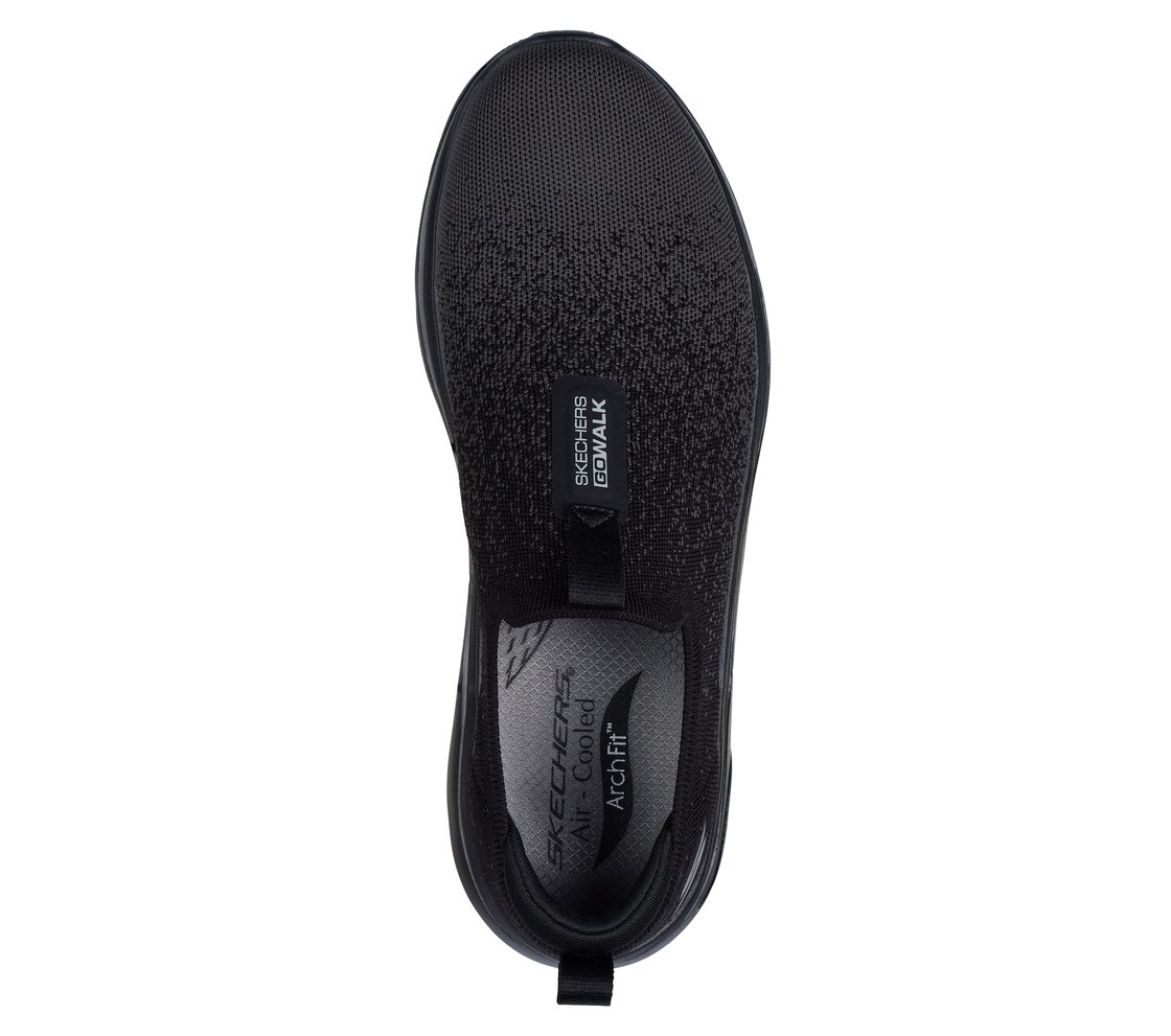 GO WALK ARCH FIT 2.0 - LINEAR, BLACK Footwear Top View