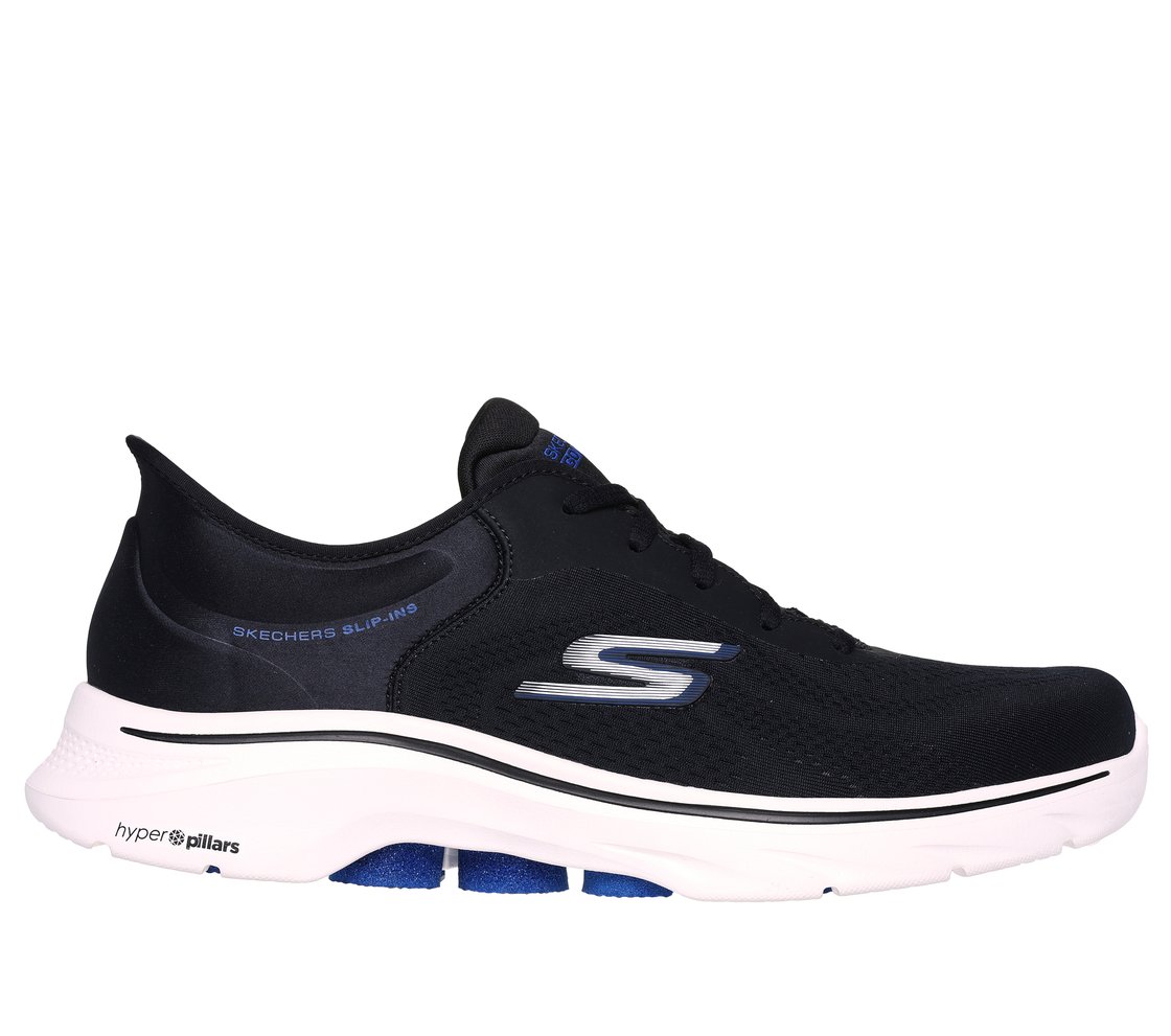GO WALK 7, BLACK/BLUE Footwear Top View