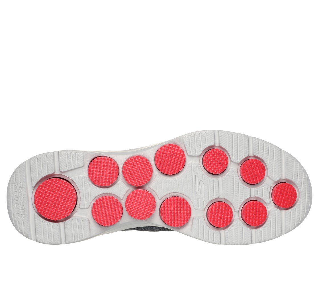 GO WALK 7, CHARCOAL/RED Footwear Bottom View