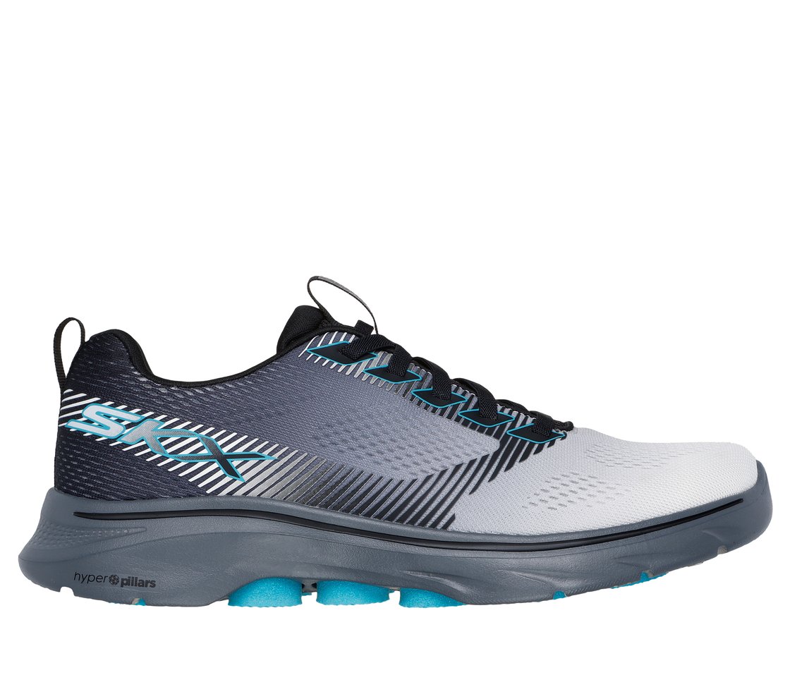 GO WALK 7 - HAHN, GREY/MULTI Footwear Lateral View